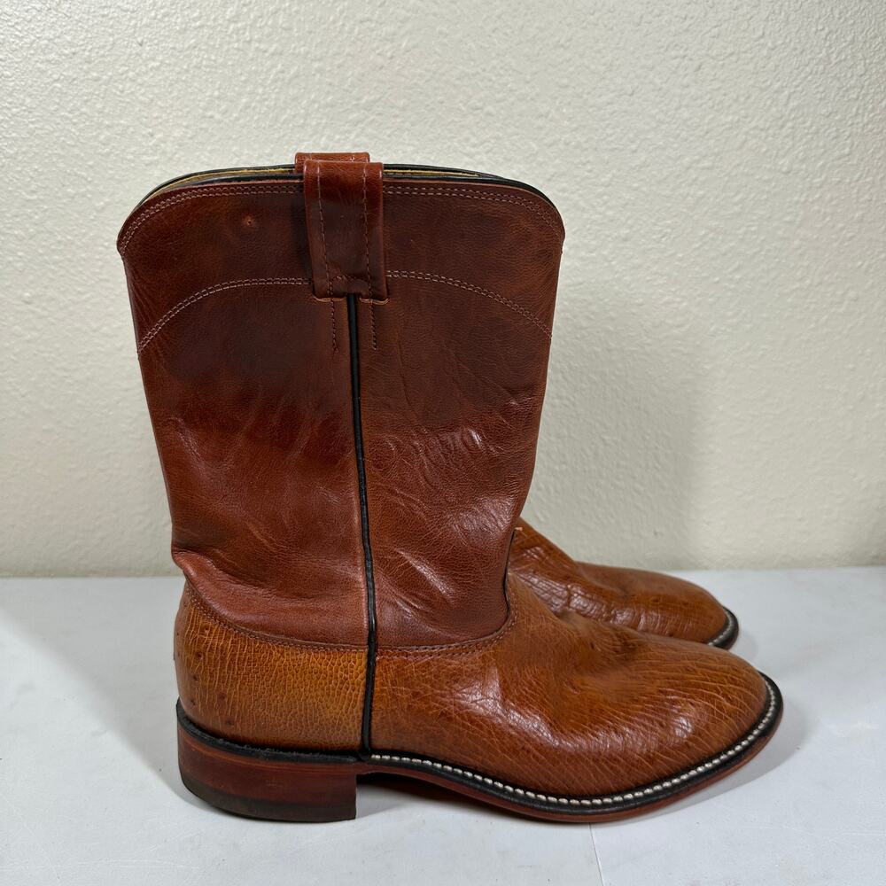 Cavender's Ostrich Boots Size 8.5 Brown